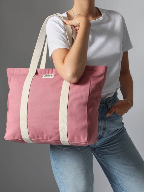 Schoudertas Cesar Katoen Hindbag Roze best seller CESAR ander zicht 1